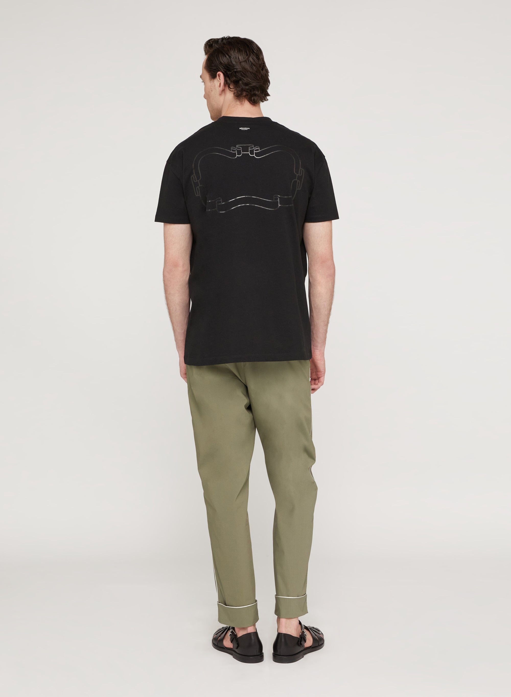 Nero_1QTY // T-shirt à motif graphique et poche - Nero