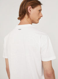 Bianco_1QTY // T-shirt à motif graphique et poche - Bianco