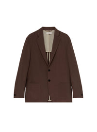 Teak_2QTY // Blazer à boutons en soie mélangée - Teak