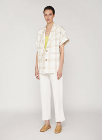 Short checked jacket - Mint