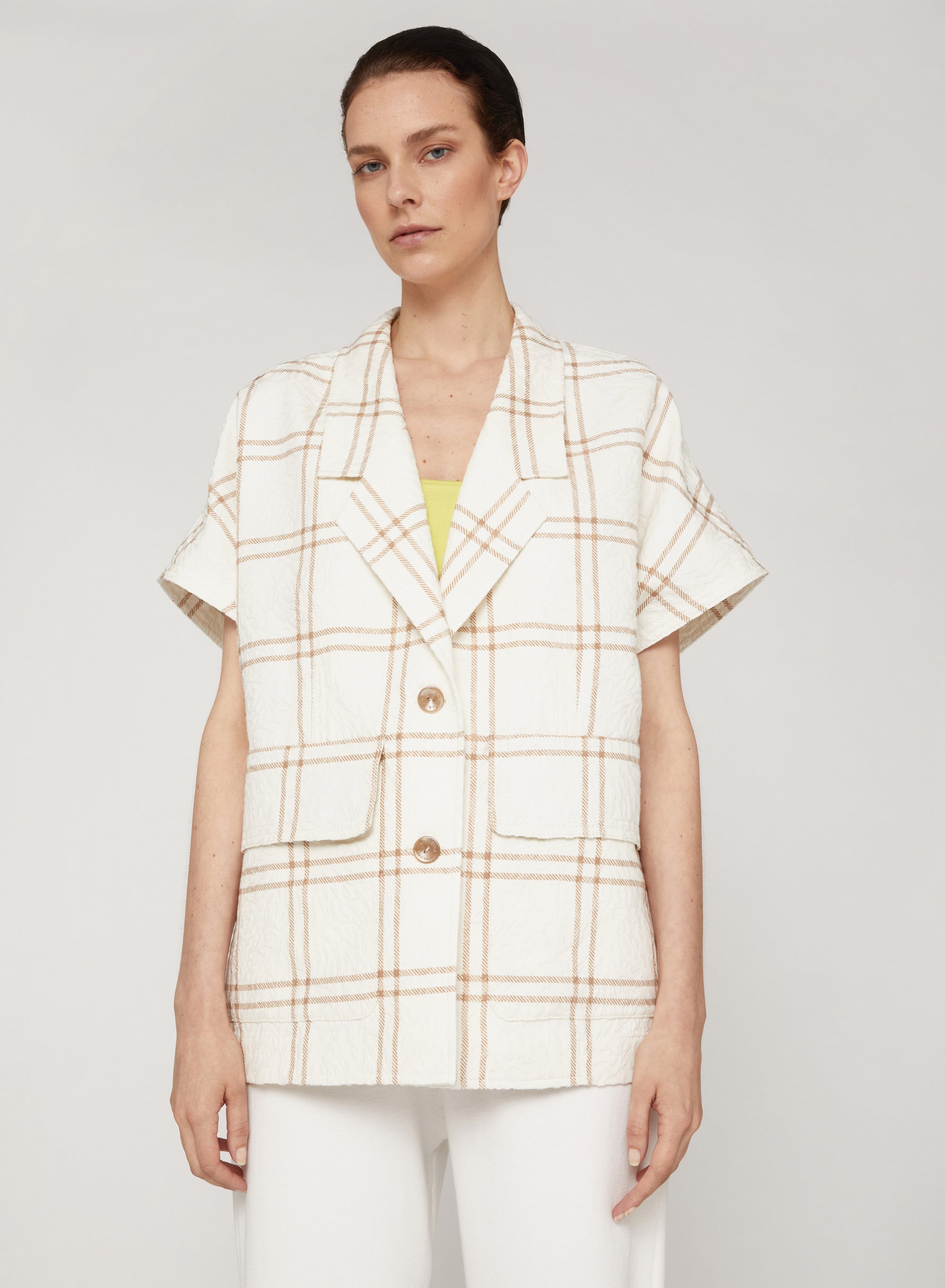 Lana_1QTY // Veste courte à carreaux - Lana