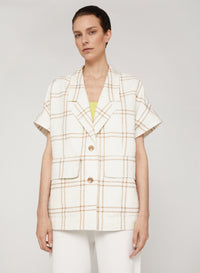 Short checked jacket - Mint