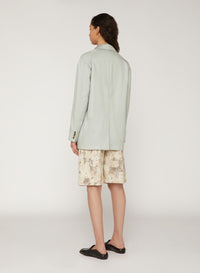 Mint_1QTY // Blazer oversize à poches en soie mélangée - Mint