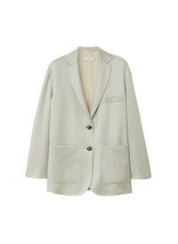 Mint_1QTY // Blazer oversize à poches en soie mélangée - Mint