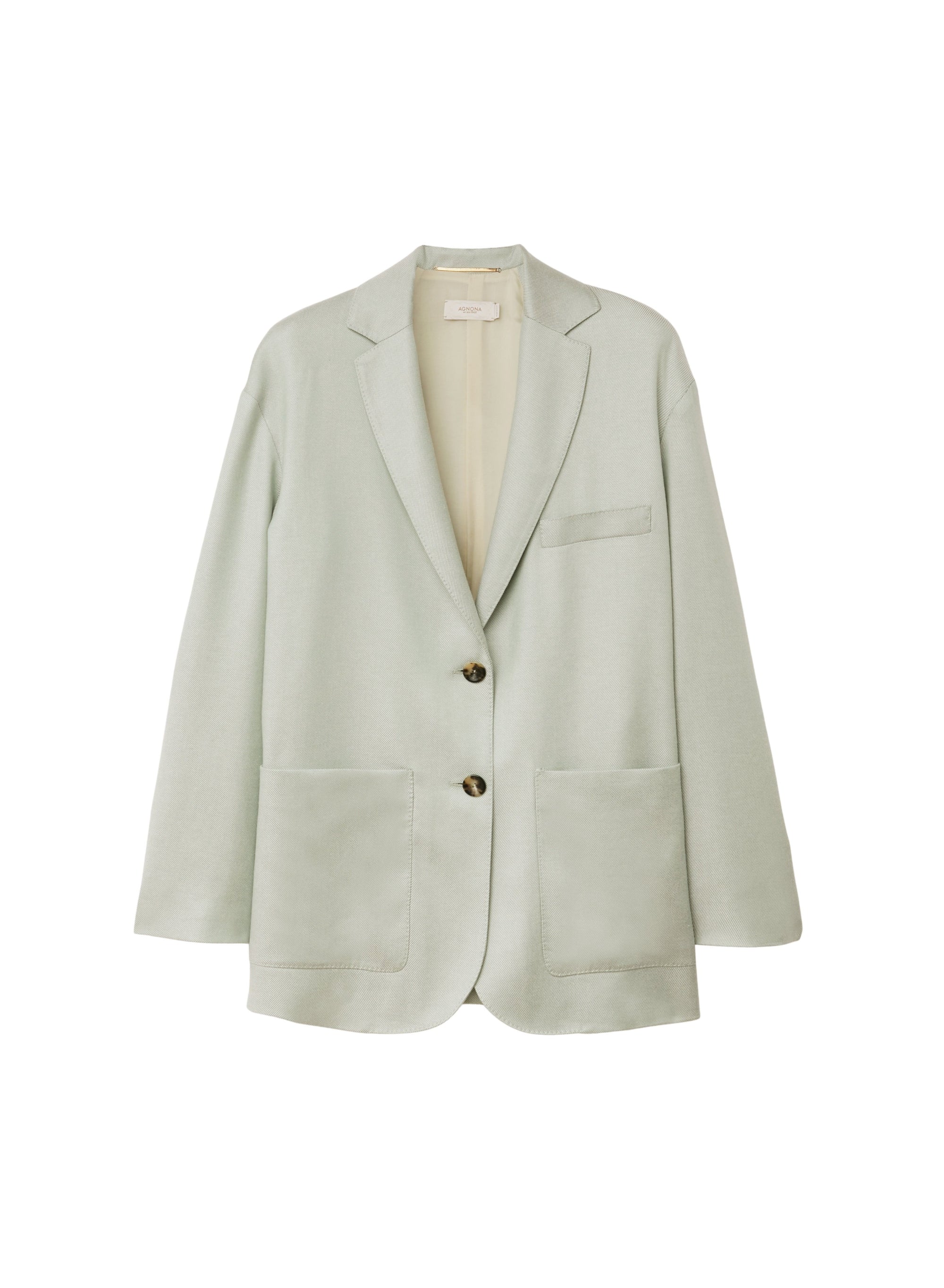 Mint_1QTY // Blazer oversize à poches en soie mélangée - Mint