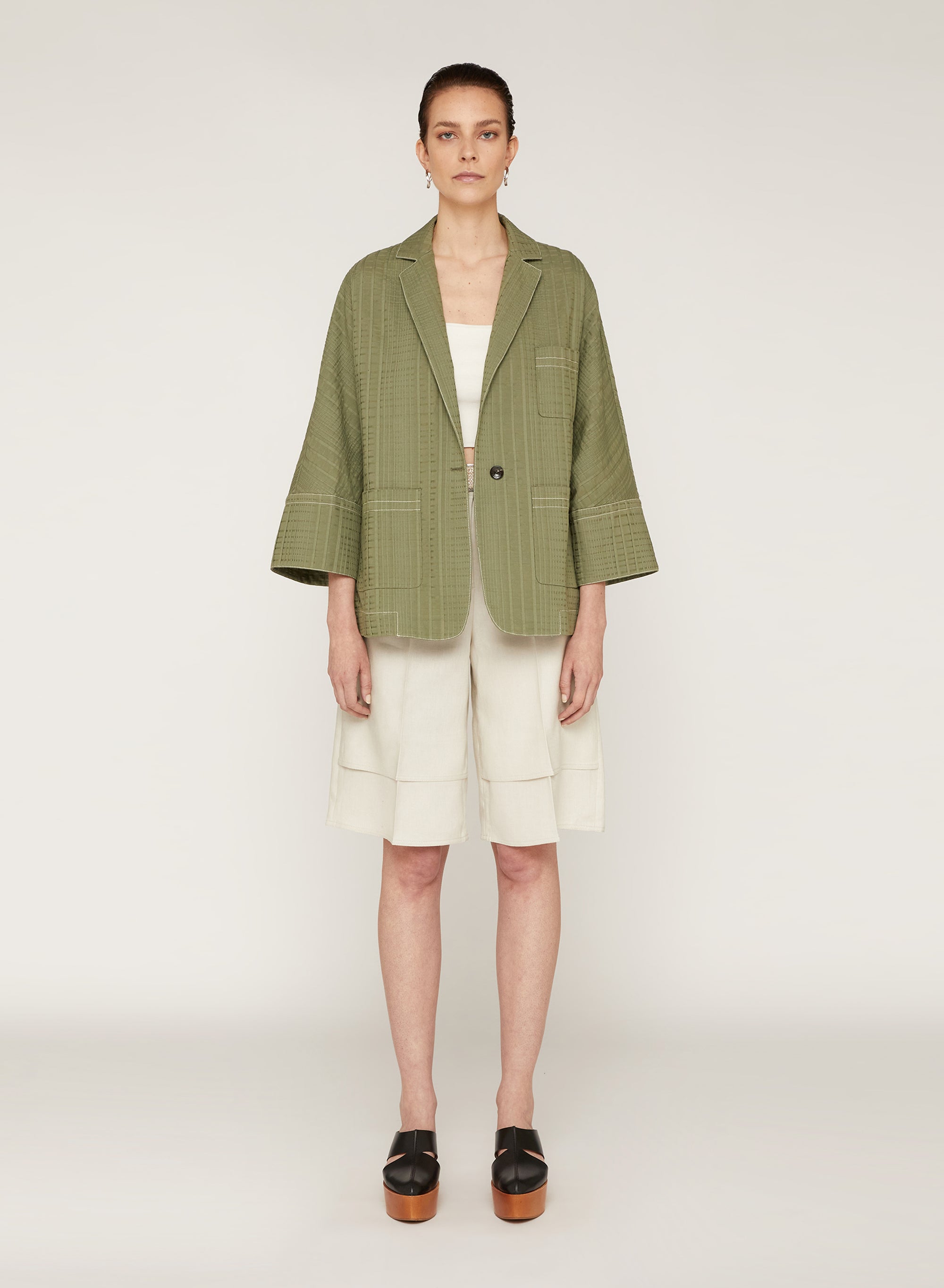 Sage_1QTY // Blazer à motif quadrillé - Sage