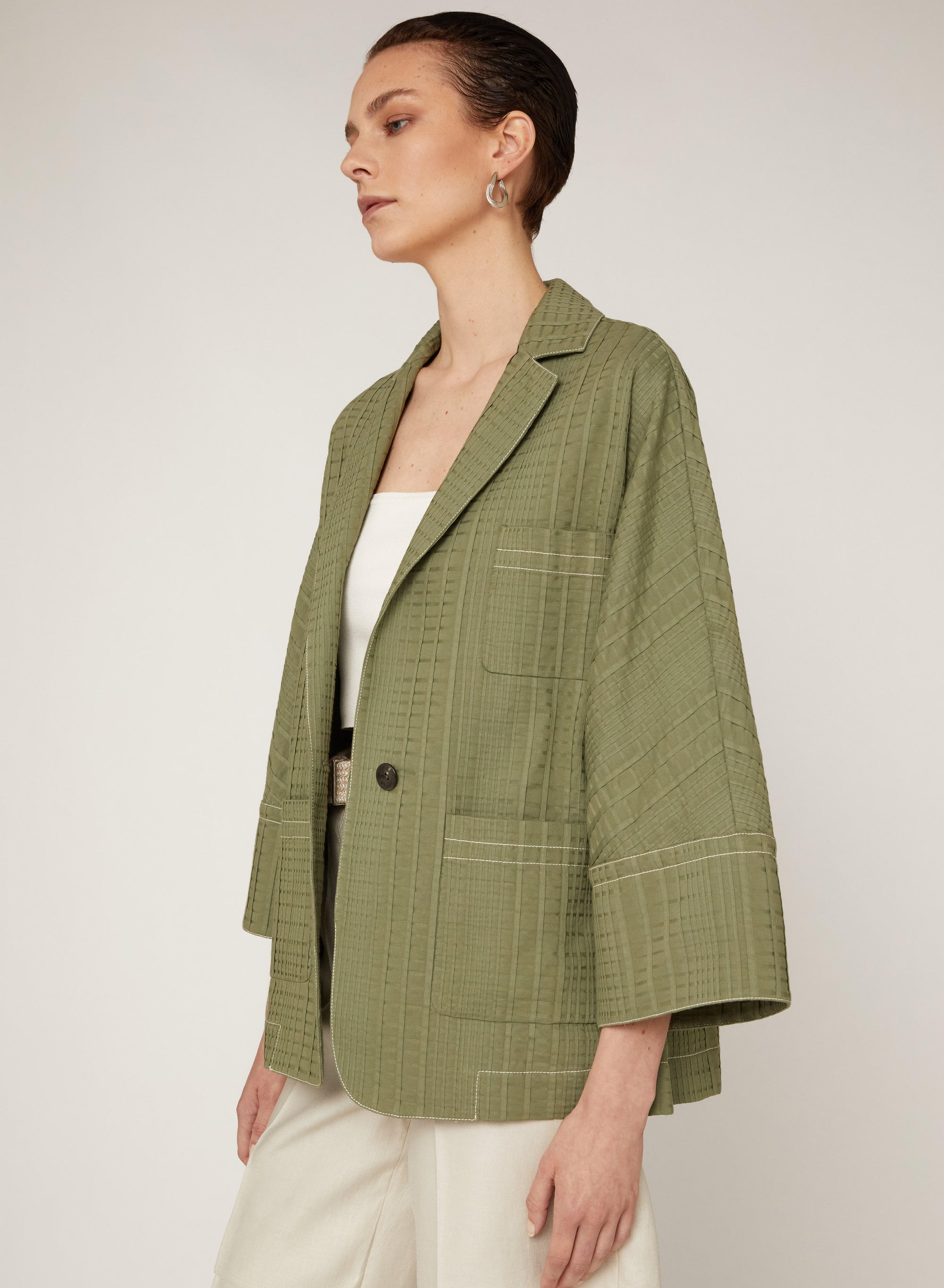 Sage_1QTY // Blazer à motif quadrillé - Sage