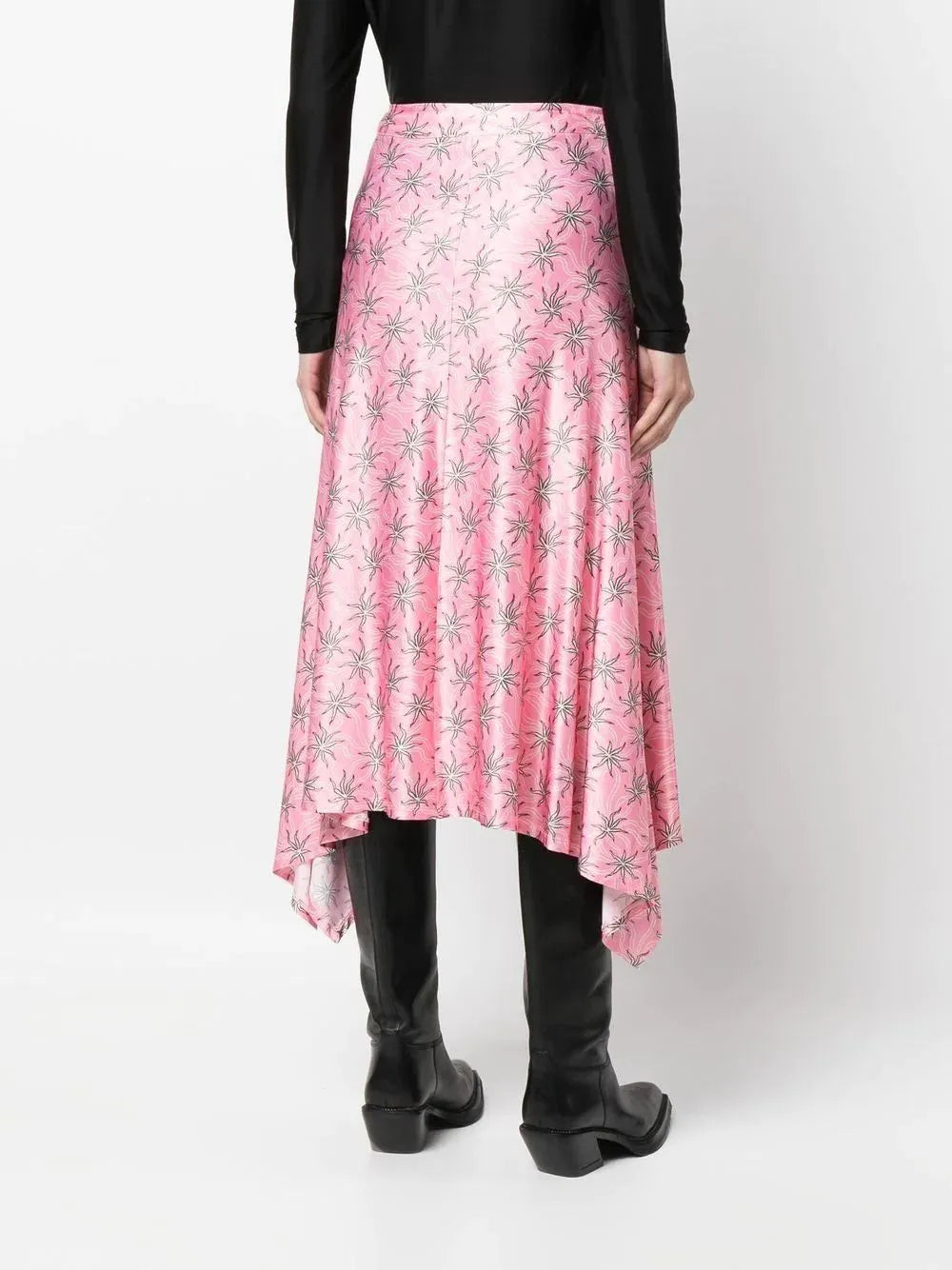 Jupe longue second peau imprimé pink splash - Pink Splash
