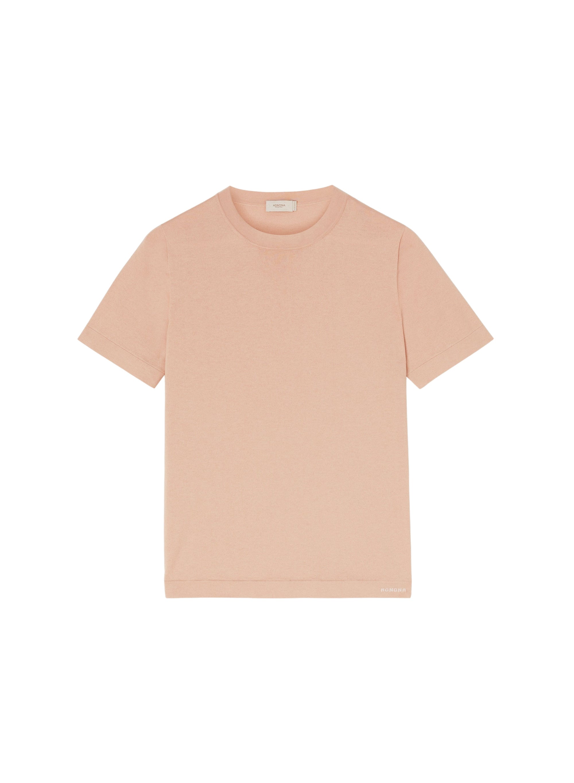 Antique_3QTY // T-shirt à col côtelé en soie - Antique