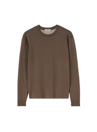 Linen_1QTY // Pull ras-du-cou côtelé en soie mélangée - Linen