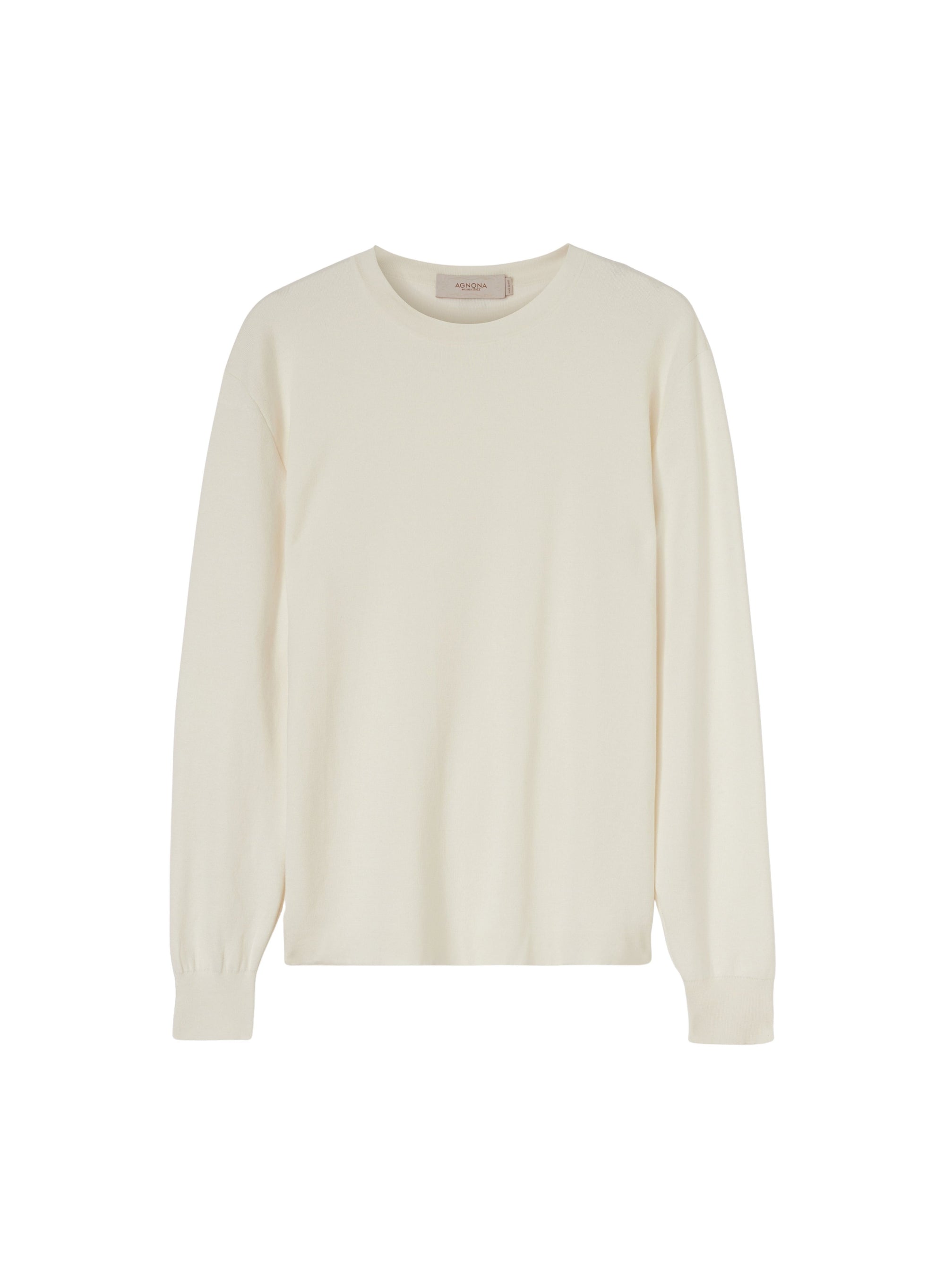 White_2QTY // Pull ras-du-cou côtelé en soie mélangée - White