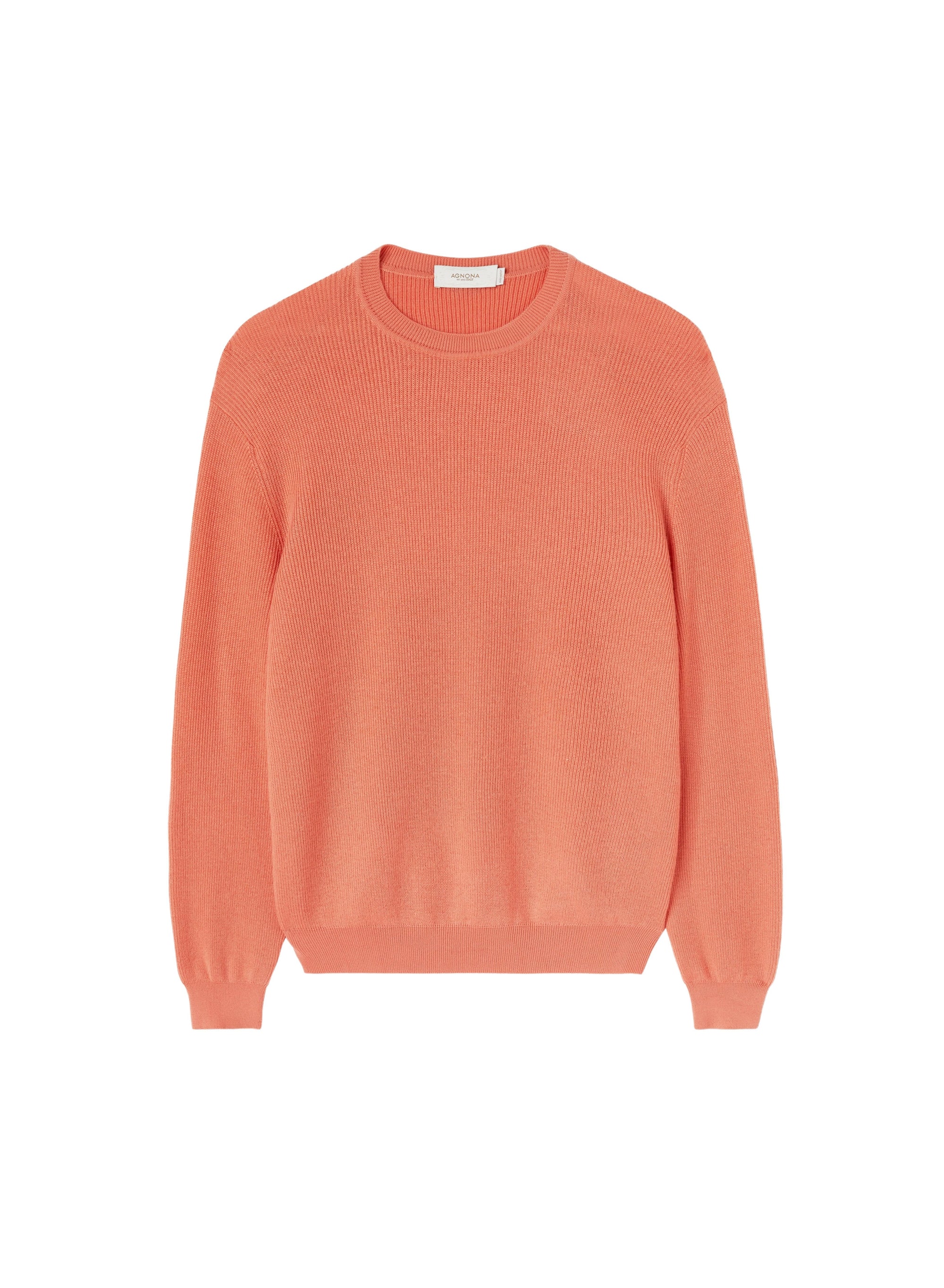 Coral_1QTY // Pull à maille côtelée en laine - Coral