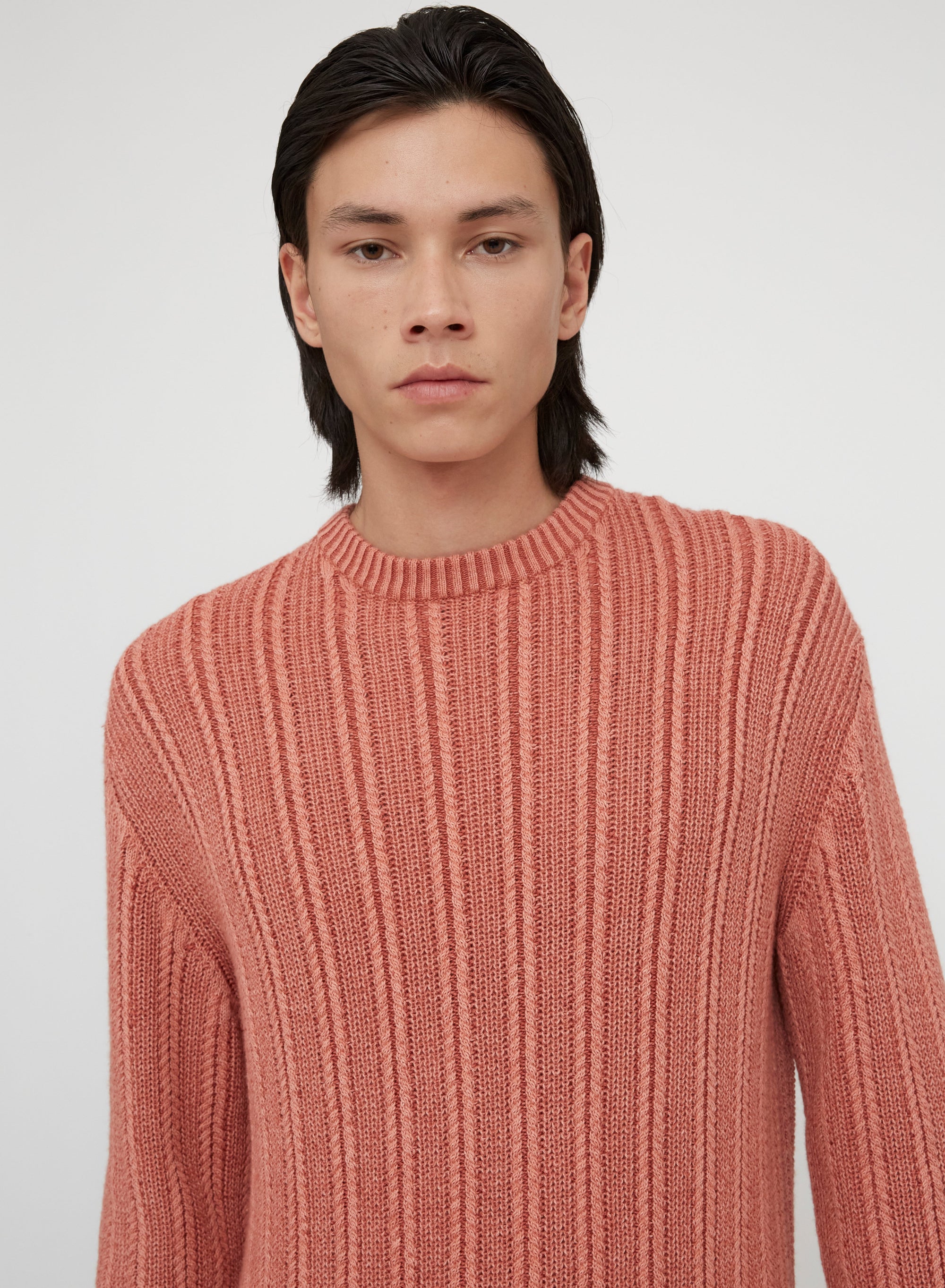 Wool ribbed jumper - Stone