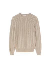 Wool ribbed jumper - Stone