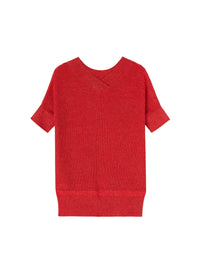 Romeo_1QTY // Pull côtelé à manches courtes en laine et soie - Romeo