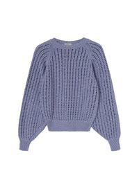 Glicine_1QTY // Pull à motif ajouré en soie - Glicine