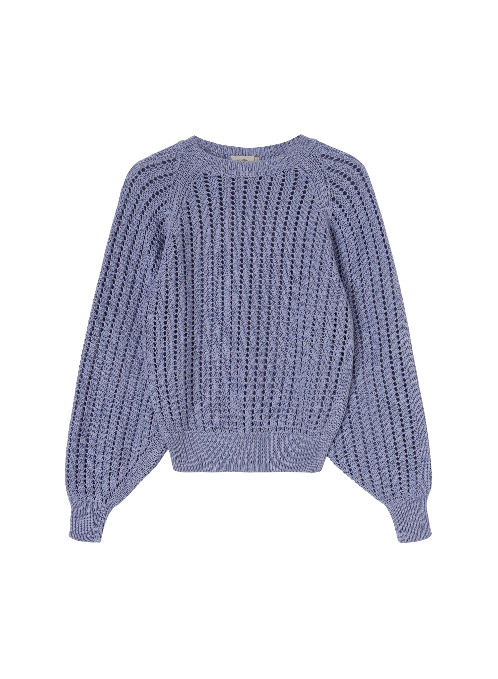 Glicine_1QTY // Pull à motif ajouré en soie - Glicine