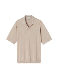 Sand_1QTY // Polo ample en soie - Sand