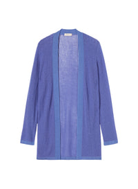 Pervinca_3QTY // Cardigan ajouré à motif côtelé en laine - Pervinca