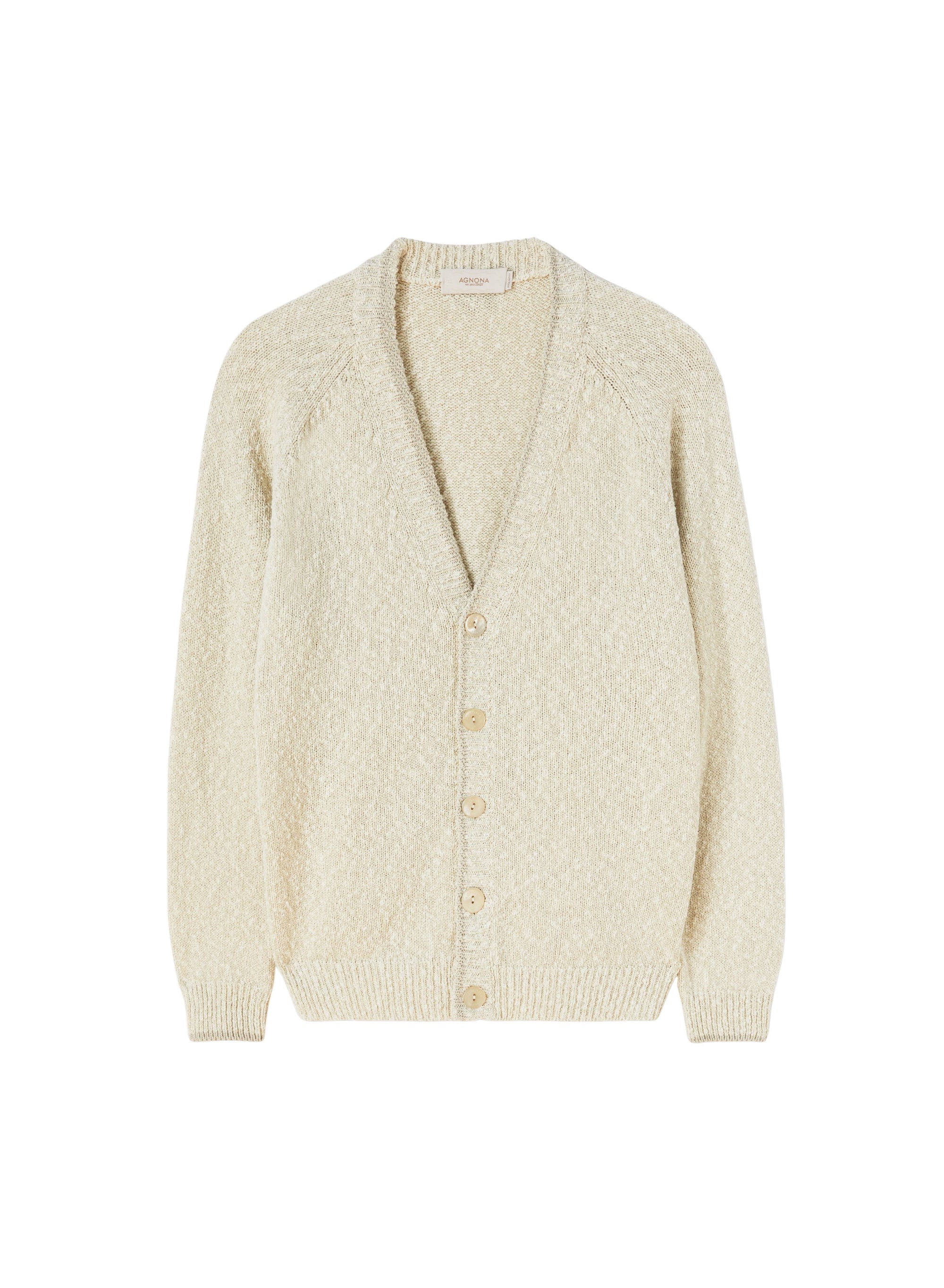 Chalk_8QTY // Gilet à maille texturée mouchetée en soie - Chalk