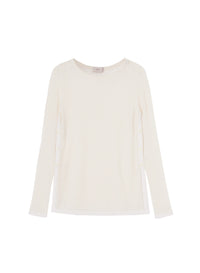 White_2QTY // Pull à fentes latérales ajourée en laine - White