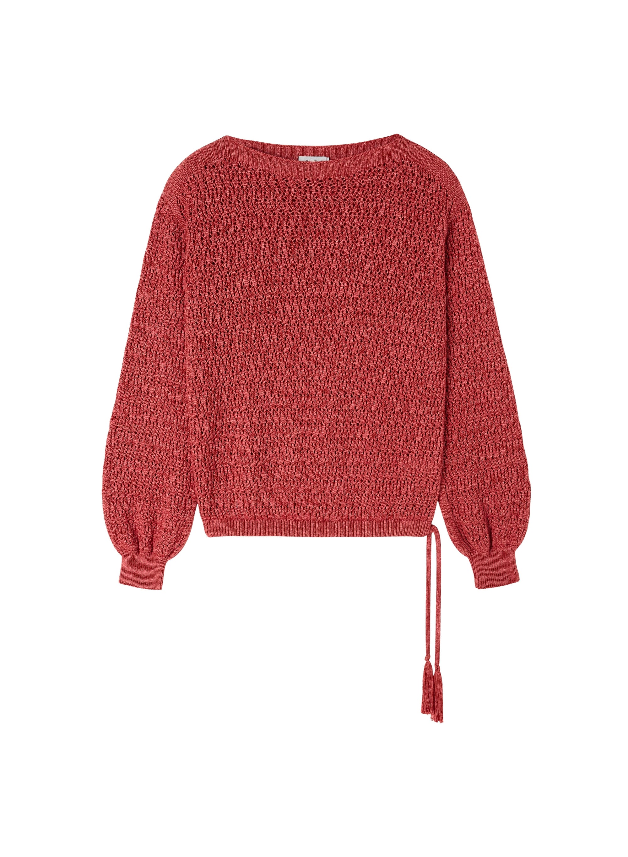 Romeo_2QTY // Pull ajourée à glands décoratifs en laine - Romeo
