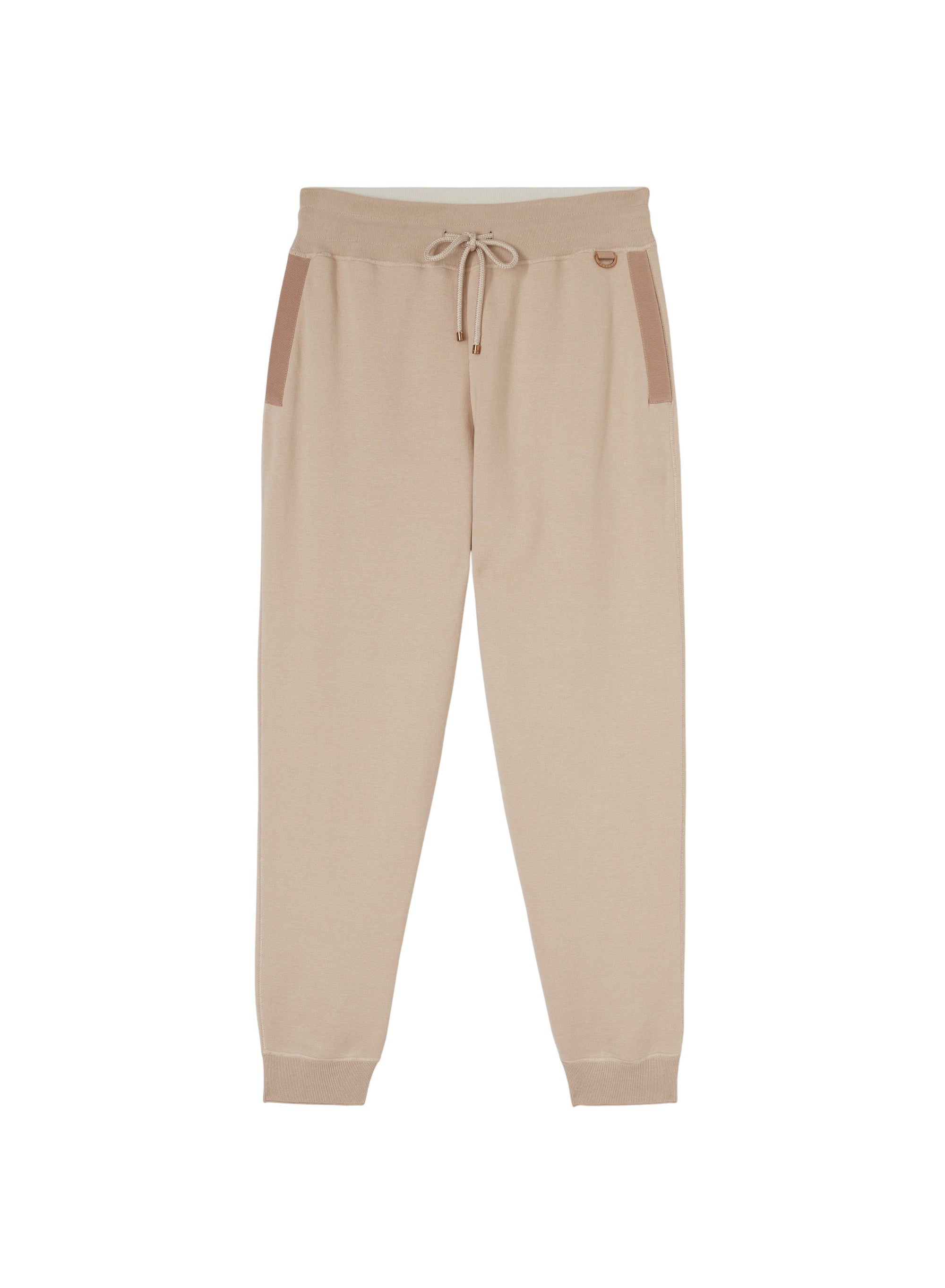 Sand_3QTY // Pantalon de survêtement à bandes texturées en soie - Sand