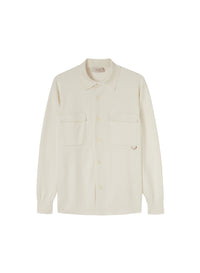 White_3QTY // Chemise à anneau et maille côtelée en soie - White