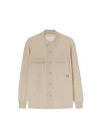 Sand_3QTY // Chemise à anneau et maille côtelée en soie - Sand