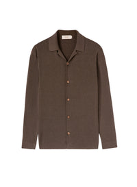 Atom_2QTY // Chemise polo à détails côtelés en lin - Atom