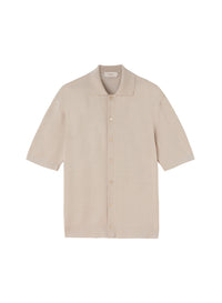 Sand_2QTY // Polo col cubain et bords côtelés - Sand