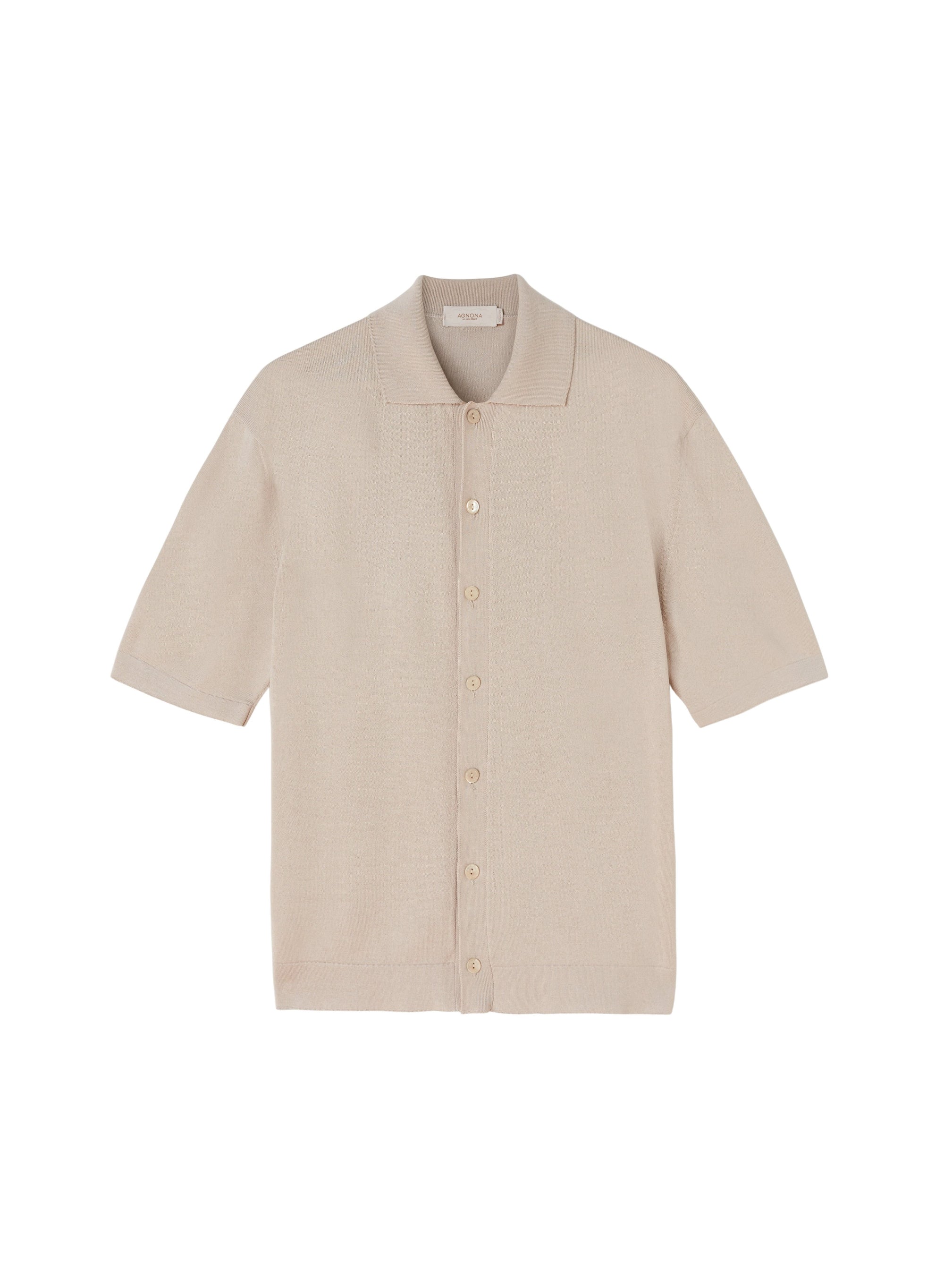 Sand_2QTY // Polo col cubain et bords côtelés - Sand