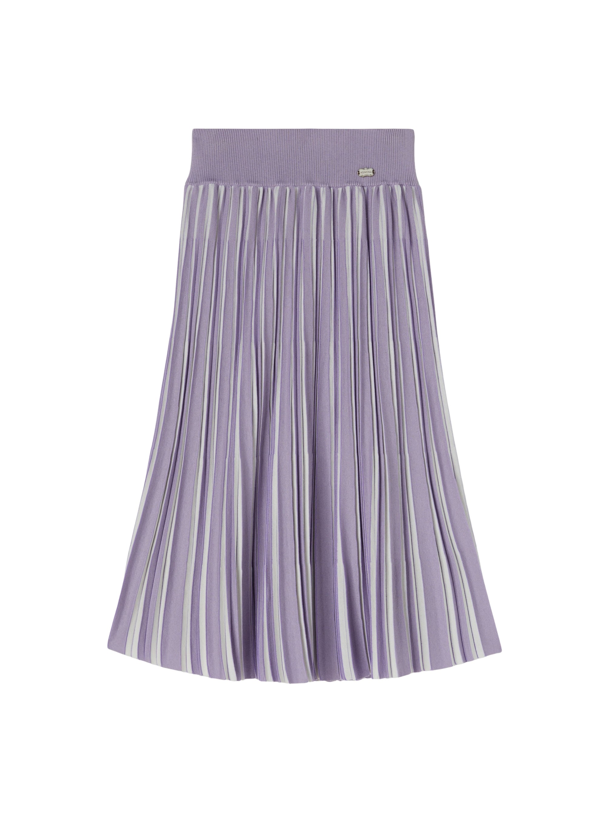 Malva & White_1QTY // Jupe plissée à rayures verticales en soie - Malva & White