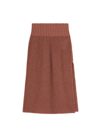 Siena_12QTY // Jupe midi fendue en soie - Siena