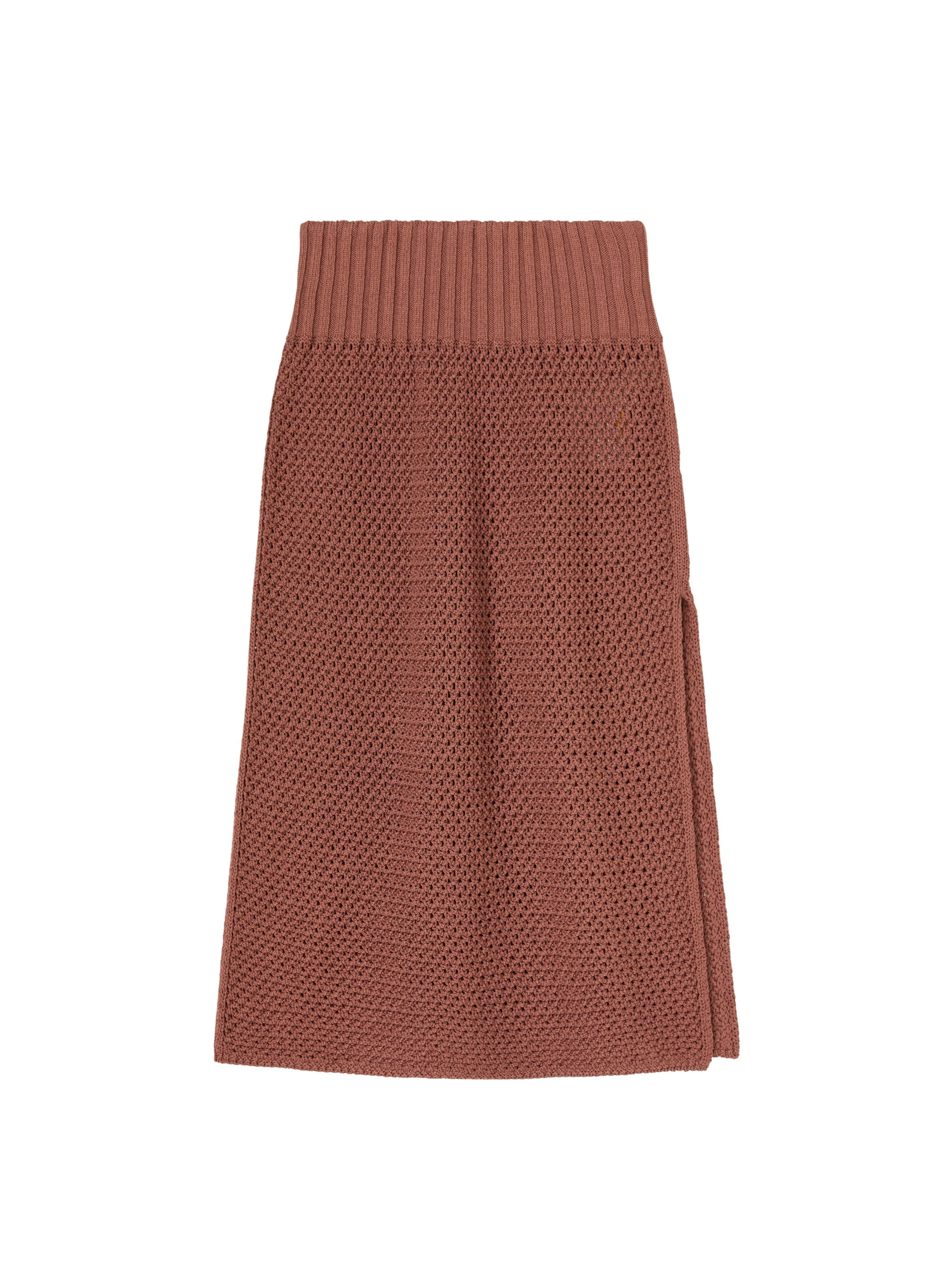 Siena_12QTY // Jupe midi fendue en soie - Siena