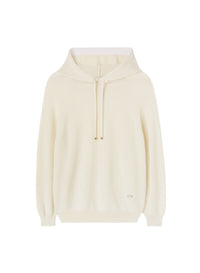 White_2QTY // Sweat-shirt à capuche en laine - White