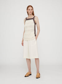 Openwork silk tank top - Glicine