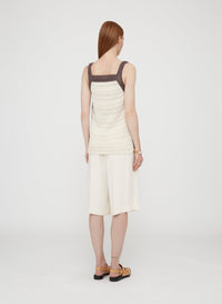 Openwork silk tank top - Glicine