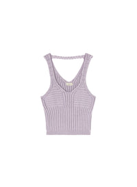 Malva_4QTY // Débardeur court à maille tressée en soie - Malva