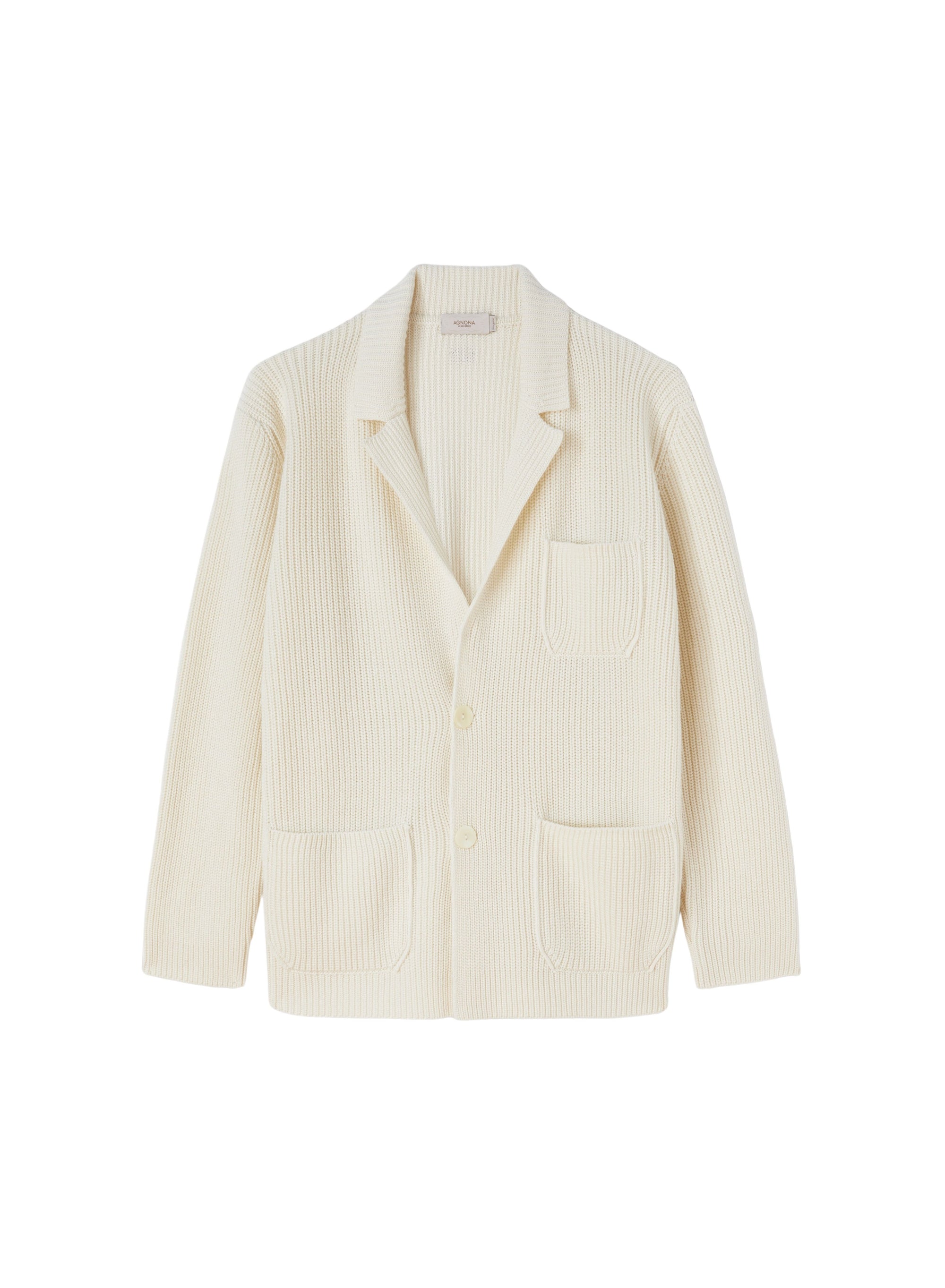 Wool blazer cardigan - White