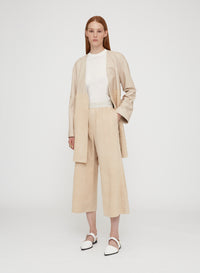 Chalk_5QTY // Pantalon court à couple ample - Chalk