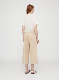 Chalk_5QTY // Pantalon court à couple ample - Chalk