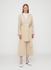 Chalk_1QTY // Veste portefeuille ceinturée - Chalk