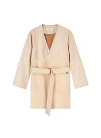 Belted wrap jacket - Chalk