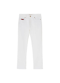 White_1QTY // Jean coupe droite taille mi-haute - White