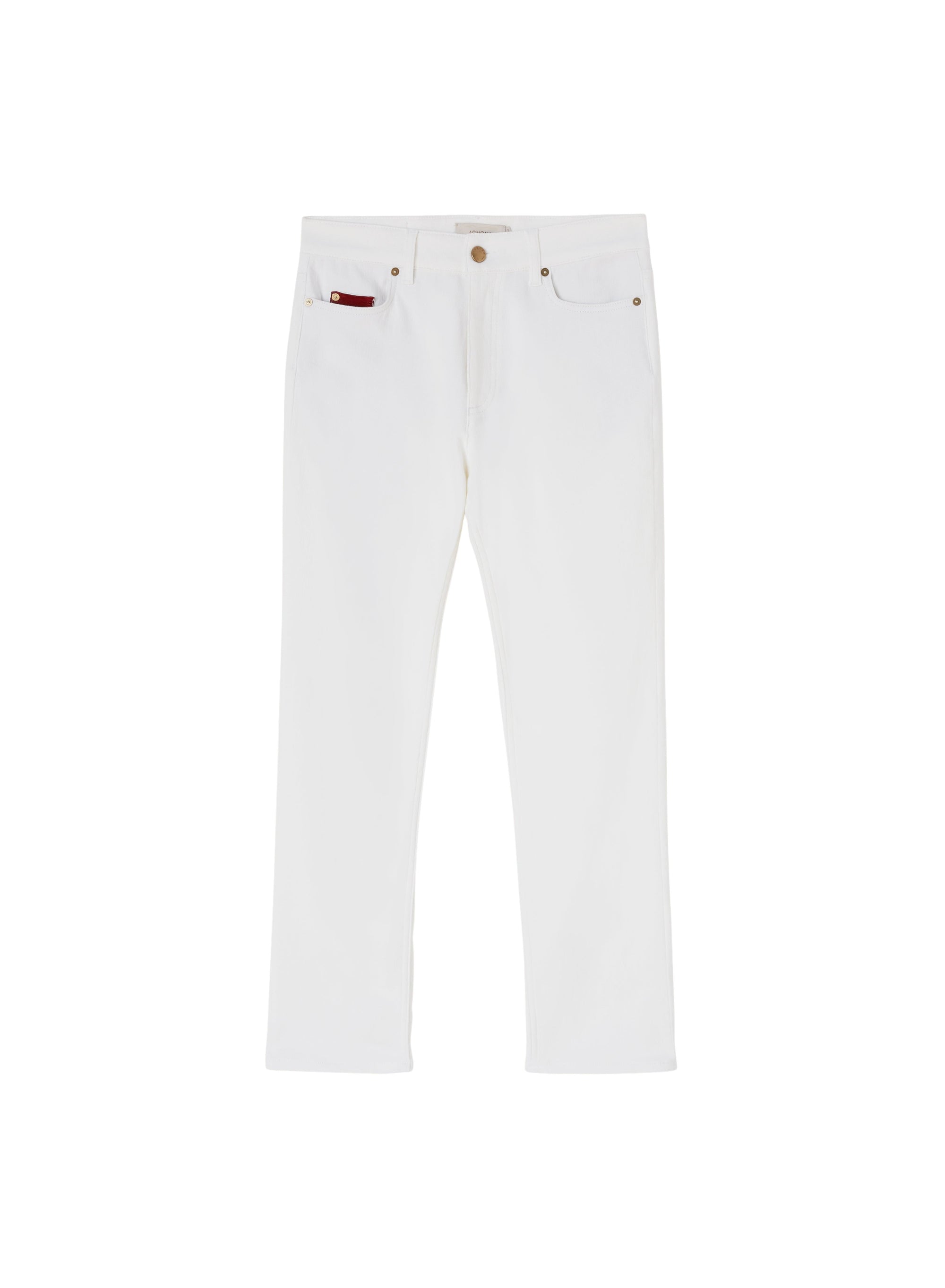 White_1QTY // Jean coupe droite taille mi-haute - White