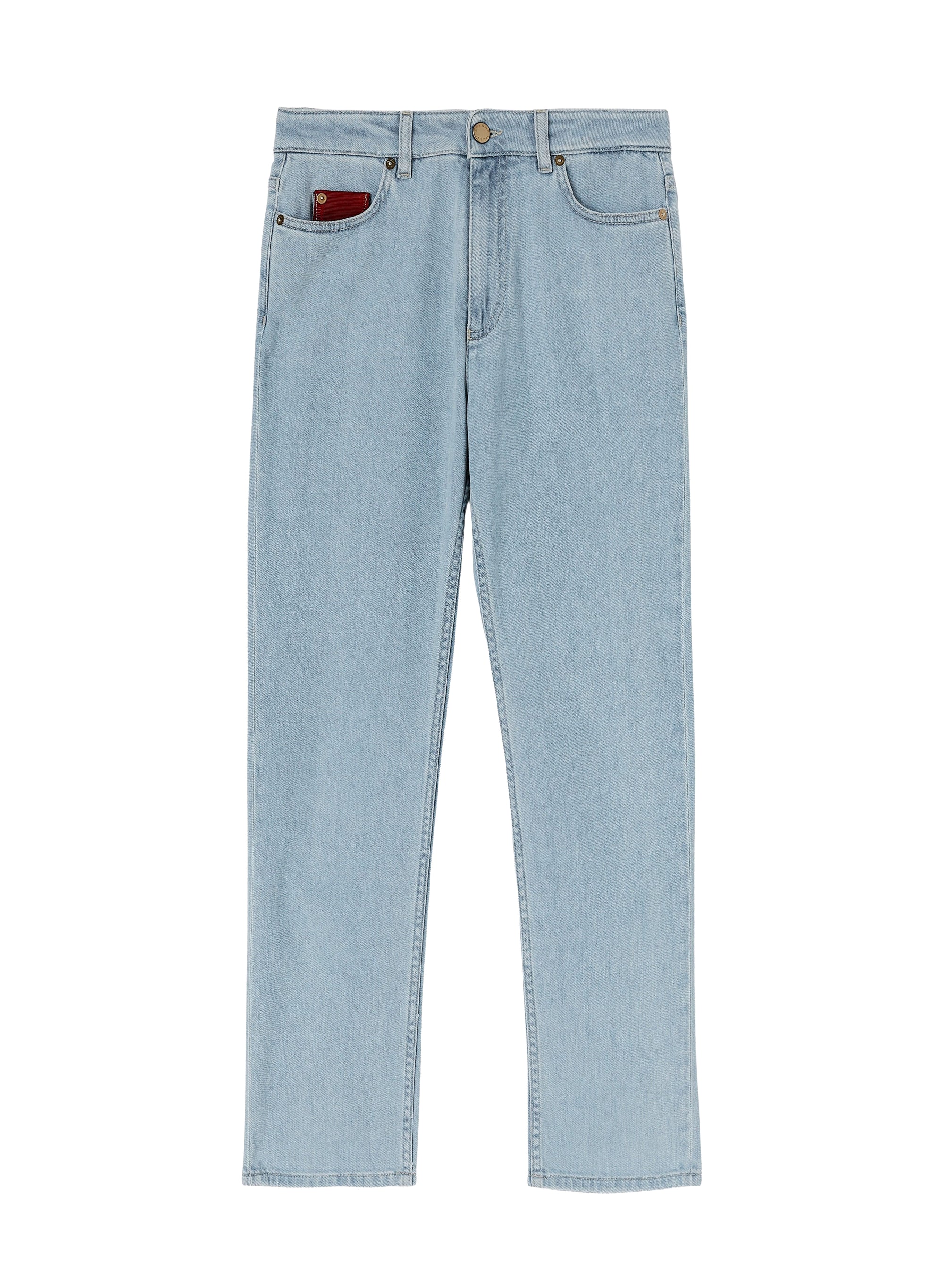 Straight-leg jeans with washed effect - Bleached