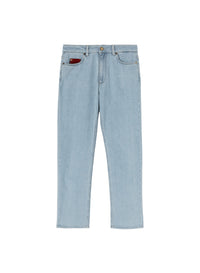 Bleached_1QTY // Jean coupe droite à effet délavé - Bleached
