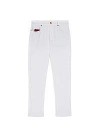 White_1QTY // Pantalon côtelé coupe droite - White