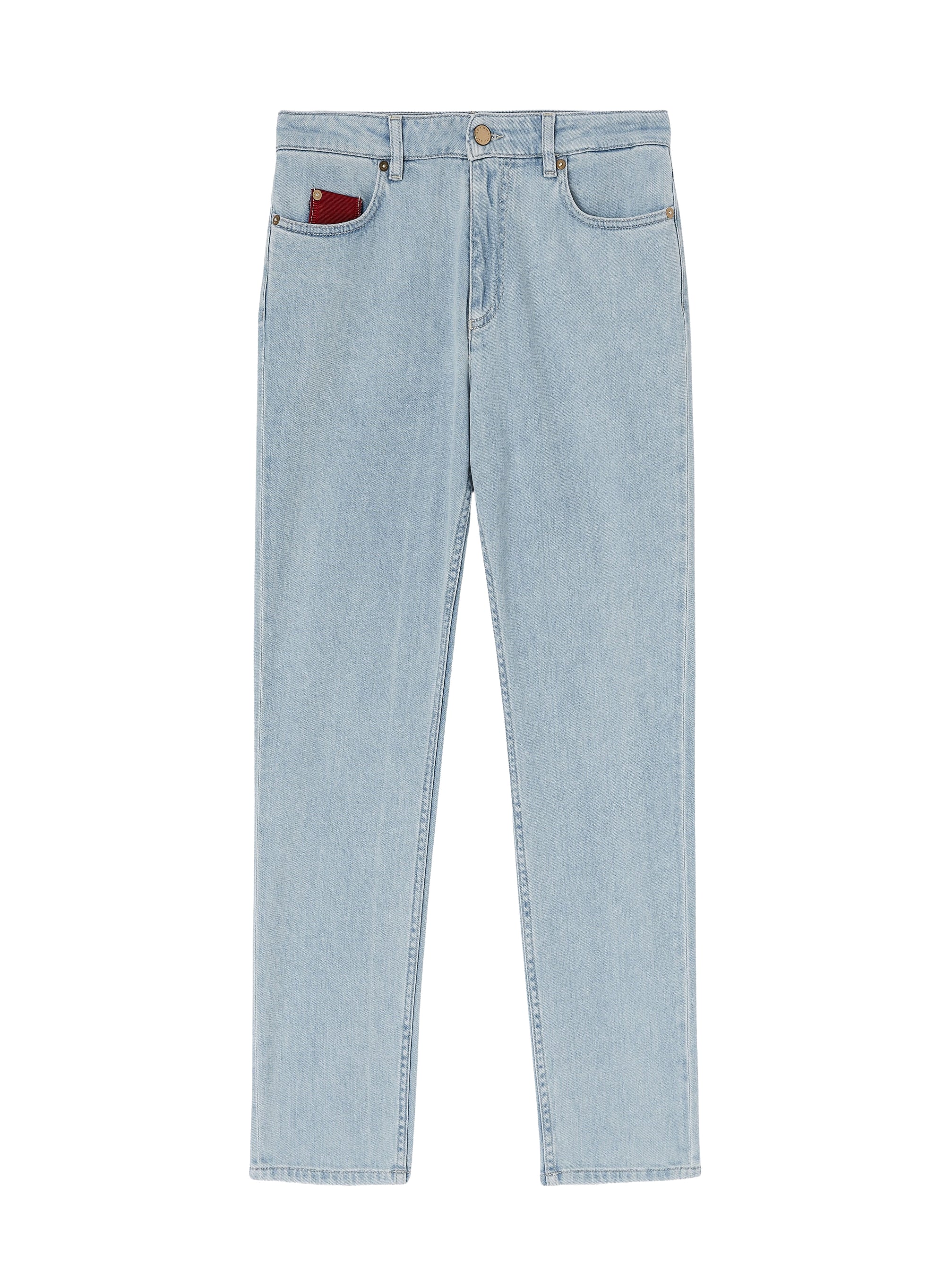 Jean coupe droite à effet délavé - Bleached